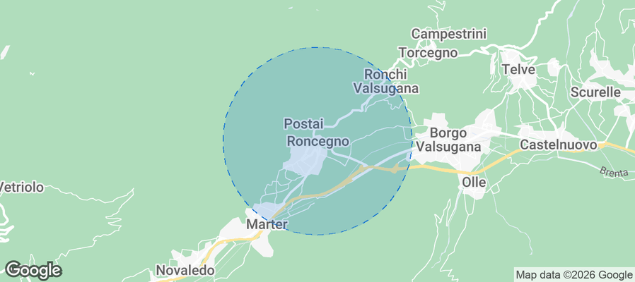 Roncegno Terme Airbnb map